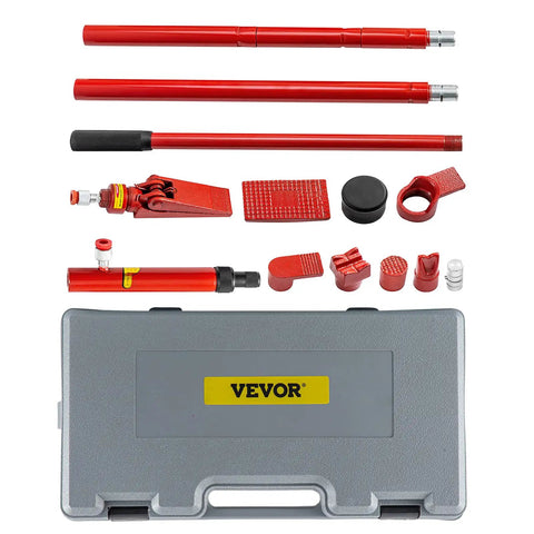 6 Ton Porta Power Kit With 1.2m Oil Hose Hydraulic Jack Ram For Auto Body Frame Repair And Restoration, parts layout with case