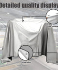 Top Shelf Jumbo Machine Cover Tough As Nails Breathable Rust Proof Fabric showing tear-resistant design and fixing holes.