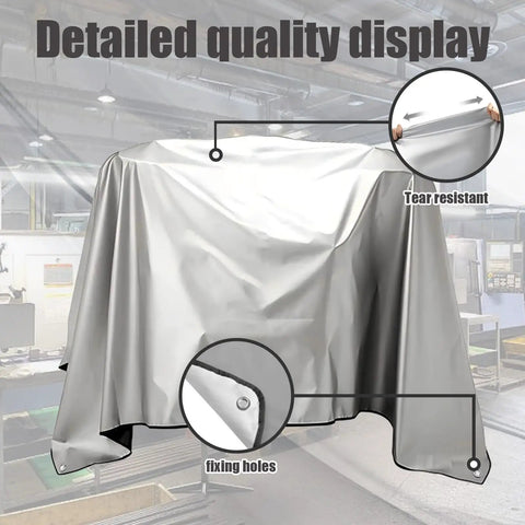 Top Shelf Jumbo Machine Cover Tough As Nails Breathable Rust Proof Fabric showing tear-resistant design and fixing holes.