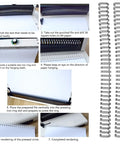 50 Piece Double Loop Wire Binding Spines for A4 Papers, 180 Sheet Capacity, 3 To 1 Pitch, 34 Loops, 19mm Nylon Coated Wires, Built Tough Metal Inner, Binding Wires Set Kit, Black shown with A4 binding machine