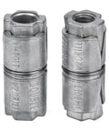 24 pack double expansion shield anchors for concrete brick and block internal thread one quarter inch length one and a quarter inch external diameter one half inch zinc alloy heavy duty inside screw anchors