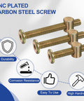 4 Piece Bunk Bed Bolts And Nuts Kit M6x70mm Hex Drive Socket Cap Hardware with zinc plated carbon steel screws