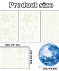 Ceiling Stars And Moon Glow In The Dark Wall Decals For Kids Cozy Nursery Bedroom Living Room Create A Real Night Sky Look With Sky Blue Moon And Glowing Stars Dots Product Size Chart