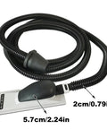 Heavy Duty Hand Planer Hose For Woodworking Dust Collection And Grit Extraction Featuring Hella Flexible Four Meter Vacuum Tube on a white background.