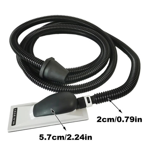 Heavy Duty Hand Planer Hose For Woodworking Dust Collection And Grit Extraction Featuring Hella Flexible Four Meter Vacuum Tube on a white background.