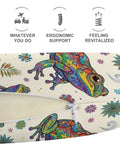 Ultra Cozy U Shaped Neck Pillow For Travel And Office Use Lightweight Reusable Polyester Napping Pillow With Abstract Frog Print