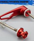 Ultralight Titanium Quick Release Skewer Set For Mountain Bike Red Beefed Up For Maximum Strength And Ultra Secure Wheel Retention