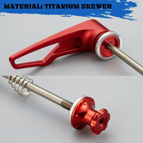 Ultralight Titanium Quick Release Skewer Set For Mountain Bike Red Beefed Up For Maximum Strength And Ultra Secure Wheel Retention