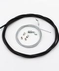 Universal Throttle Cable Repair Kit for Lawn Mower Control Adjustable Z Bend Cable End shown with steel wire and fittings