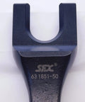 Heavy Duty Mazak BT50 Pull Stud Spanner Wrench For BT50 Retention Knobs with knockout grip and precision jaws close-up.
