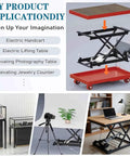 Portable Electric Scissor Lift Table With Remotes Space Saving Height Adjustable Coffee Platform For Home Office Diy Shop And Workshop Folding Storage Hack That Fits Like A Charm showing various applications.