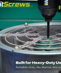 Anti Slip PH2 Impact Driver Bits Set 2 Inch Magnetic S2 Steel With Laser Etched Micro Slip Grip shown in heavy-duty use