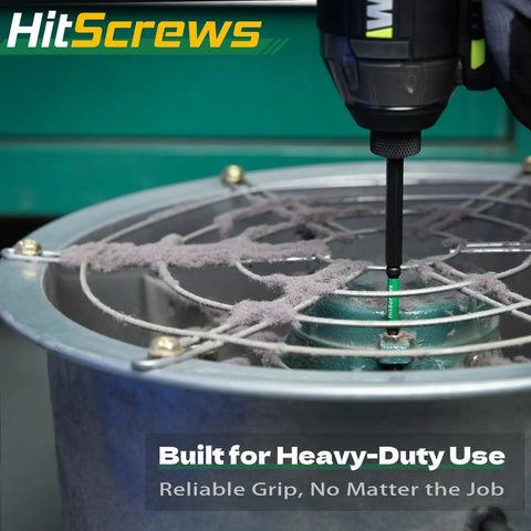 Anti Slip PH2 Impact Driver Bits Set 2 Inch Magnetic S2 Steel With Laser Etched Micro Slip Grip shown in heavy-duty use