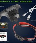 Rechargeable Headlamp For Safety Helmets Super Bright Hands Free Lighting Solution Easily Mounts On Hard Hats With Vent Bracket