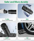 Different durability tests of the Road Ready GB To Type 2 EV Charging Plug, 32 Amp 3 Phase AC Electric Vehicle Adapter.