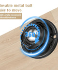 Movable metal ball on a one inch swivel plate showing 360° rotation for Hella Durable Self Adhesive Caster Wheels.