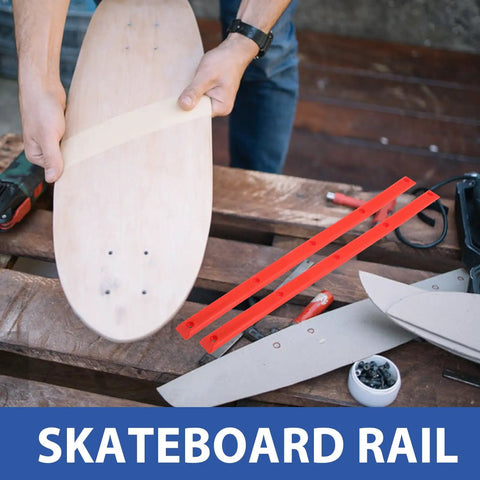 Abs Rail Guards For Longboard And Electric Skateboard With Impact Resistant Construction and easy install orange protective rails on table