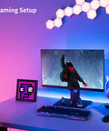 LED Pixel Display Panel For RGB Light Bars With Smart App Control, 16 Million Colors, enhancing a cool gaming room setup.