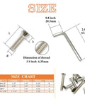 18 Piece 1/4-20 Countersunk Head Socket Cap Screws Set With Allen Keys In 304 Stainless Steel Four Lengths 1/2 Inch 3/4 Inch 1 Inch 1-1/4 Inch Corrosion Resistant Machine Screws Kit, includes size chart and measurements.