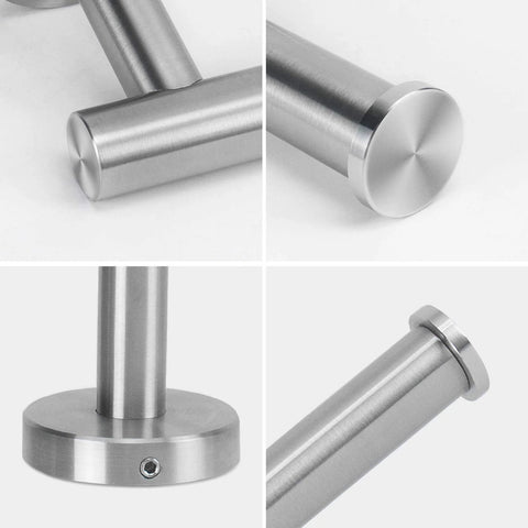 Close-up of Stainless Steel Toilet Paper Holder Wall Mounted 6 Inch Length SUS304 Rustproof Brushed Nickel Finish, showing details.