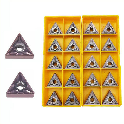 20 Pcs Purple Carbide Turning Inserts For Lathe Machining Steel And Stainless Steel Pro Grade Cutters TNMG331-MA TNMG332-MA