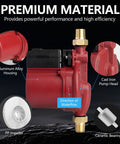 Image of Automatic Hot Water Recirculating Pump 7 GPM 32 Ft Head showing aluminum alloy housing and cast iron pump head.
