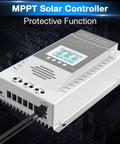 80A MPPT Solar Charge Controller For 12V And 24V Auto Blacklight LCD Display on a dark background