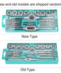 Heavy Duty 20 Piece Metric Tap Die Set With Wrench Rack For Thread Repair And Cutting M3 To M12 Bolt Rod Pipe Hand Tool Kit Ready To Go, teal case