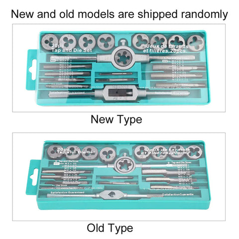Heavy Duty 20 Piece Metric Tap Die Set With Wrench Rack For Thread Repair And Cutting M3 To M12 Bolt Rod Pipe Hand Tool Kit Ready To Go, teal case