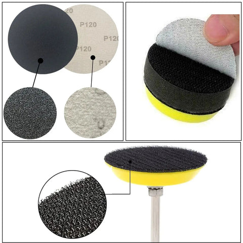 140Pcs 3 Inch Wet Dry Sanding Discs Kit With Pro Grade Grit Range From 120 To 5000 Silicon Carbide Hook And Loop Sandpaper close-up