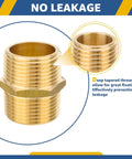 1 Inch NPT Male Hex Nipple Adapter Equal 1 Inch Hex Connector For Copper Brass Or Iron Pipe Fittings, corrosion resistant