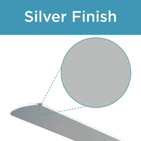 Close-up of silver finish on 3 blade of 52 Inch Ceiling Fan With Light Kit And Remote Control 3 Blade White Frosted Glass Finish Energy Efficient