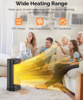 Family enjoying warmth from Two-Second 1500W Indoor Space Heater With PTC Ceramic Core, Adjustable Thermostat, Eco Mode