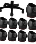 Ten Pack Caster Cups For Rolling Furniture Nonslip Floor Protectors TPE Wheel Stoppers with chair base