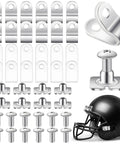 32 Piece Helmet Repair Kit With R Clips, Screws, Nuts And Rubber Gaskets For Football, Hockey And Baseball Gear, hardware shown