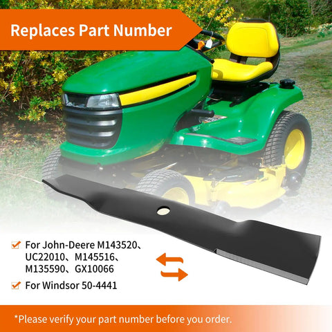 Mower Blades 19 Inch High Lift Replacement 3 Pack For John Deere 54 Inch Deck Models Z445 Z425 Z435 LX280 X340 X380