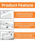 Aluminum Air Manifold 3 Way 5 Port Pneumatic Splitter With 1 Quarter Inch NPT Output, showcasing product features and benefits