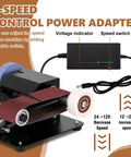 7-speed control power adapter for Heavy Duty Badass Mini Belt Sander And Bench Grinder Combo for woodworking and metal polish.