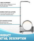 Heavy Duty 2.5 Inch Exhaust Hangers With 360 Degree Adjustable Muffler Hanger Clamp showing installation features and materials