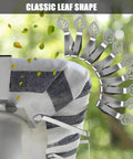 Leaf Shaped Table Cloth Holder Clips 10 Pack Gotta Have Heavy Duty Stainless Steel Outdoor Clip Set For Windy Picnics And Parties Keeps Tablecloth In Place At Weddings Camping RVs And Restaurants, showing secure table grip with leaf design.