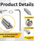 Lock Down Your Rig With Premium Tamper Proof Anti Theft License Plate Screws And Tail Light Bolts For Ford F150 F250 F350 F450 Raptor Solid Security Hardware Kit Included, 304 stainless steel bolts and tools.