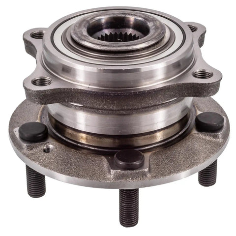 Front view of Front Hub Bearing Assembly For Kia Sorento Rondo and Hyundai Santa Fe 5 Lug Without ABS Bolt On Direct Fit 30 Spline 51750 3J000 513266 Veracruz Compatible Ready To Roll.