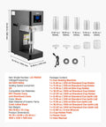 Commercial Auto Can Sealer Machine With One Touch Operation Works Like A Charm To Secure Aluminum Cans Airtight Lock In clear view with various can sizes.