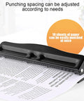 Ultra Compact 4 Hole Paper Punch For A4 Refills 6mm Hole Diameter 10 Sheet Capacity Portable Manual Desk Puncher for everyday use