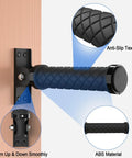 Heavy Duty Folding Grab Bar With Smooth Flip Action For Doorways And Stairs Space Saving Wall Mount Assist Handle showing anti-slip texture and ABS material.