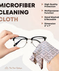 Fresh Eyes On The Go Lens Cleaning And Repair Kit With Half Ounce Antireflective Safe Spray Ultra Soft Microfiber Cloth pocket-sized in use with glasses.