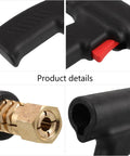 Close-up details of Handheld Auto Body Welder Spot Welding Equipment, polymer construction, portable design for car dent removal.