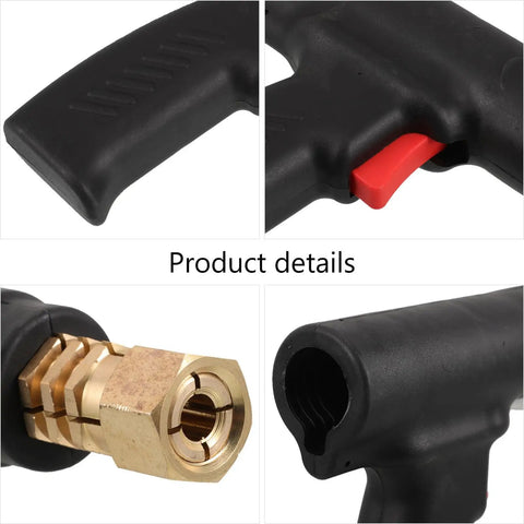 Close-up details of Handheld Auto Body Welder Spot Welding Equipment, polymer construction, portable design for car dent removal.