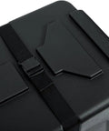 Premium Rotomolded Drum Set Case With Carpet Lined Interior And Removable Tray For Hardware Storage Built Like A Tank top view with strap.