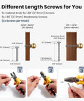 Champagne Bronze Cabinet Knobs 5 Pack Beefy Solid Aluminum Alloy One Hole Install Hardware screw length and installation steps